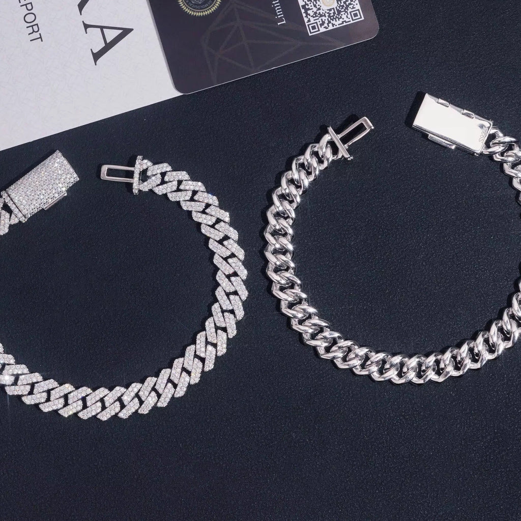 8mm Iced Cuban Link Bracelet